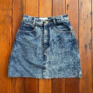 Vintage early 1980s TransAction stonewash cutoff mini skirt 00